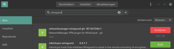 WireGuard VPN Plugin für NetworkManager installieren