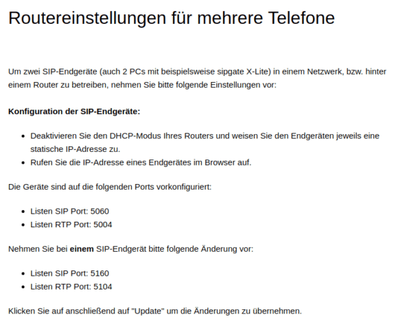 Statische IP-Adressen funktionieren auch mit aktivem DHCP-Server