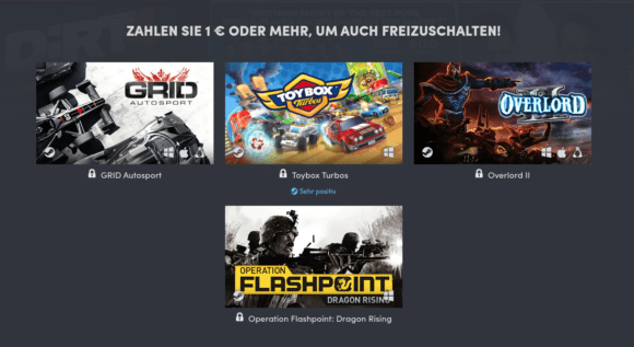 Für 1 Euro ist das im Humble Codemasters Bundle