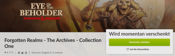 Eye of the Beholder Trilogie kostenlos bei Gog