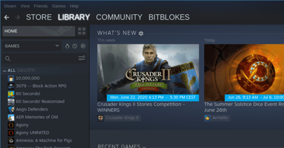 Steam darf irgendwie auch nicht fehlen