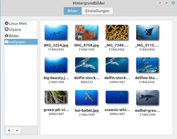 Meine eigenen Fotos als Wallpaper bei Linux Mint 20 benutzen