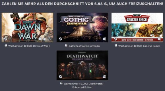 Humble Warhammer Bundle 2020 – Durchschnitt bei circa 7 €