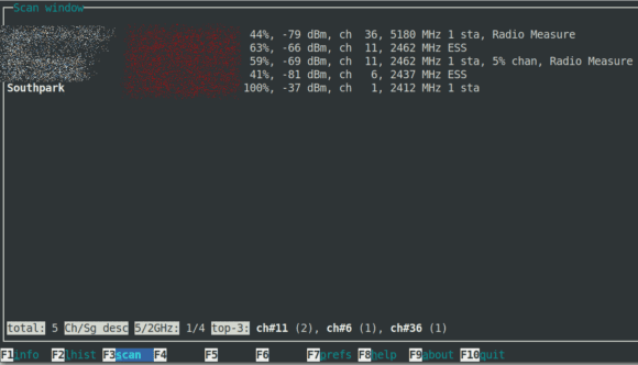 Ein Scan mit F3 verrät mehr über die WLANs in der Umgebung