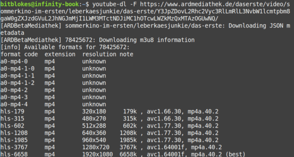 Mit youtube-dl direkt aus der ARD Mediathek herunterladen