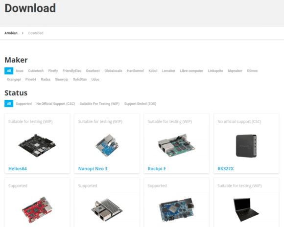Armbian 20.08 gibt es für viele SBCs