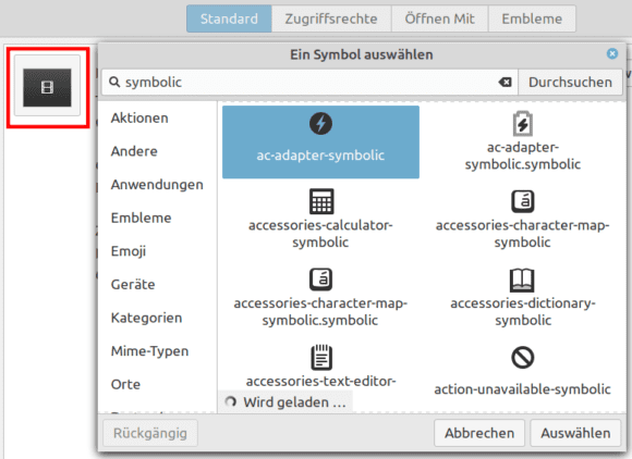 Das Symbol für die Nemo Aktion finden