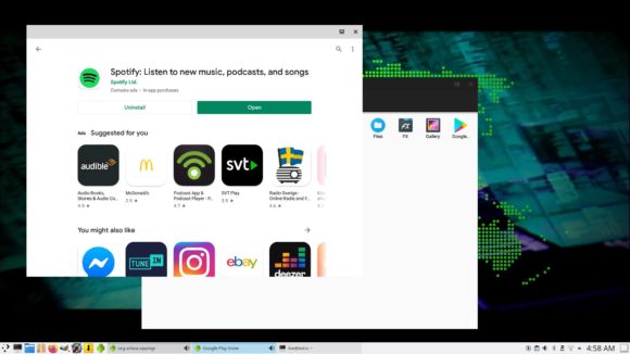 ExTiX 20.9 mit Anbox und Google Play Store (Quelle: extix.se)