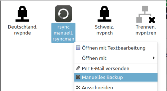Backup via rsync manuell anstoßen