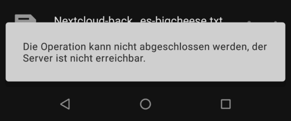 Unter Android ist ein Löschen auch nicht machbar