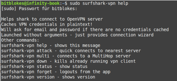 Beim Linux-Client on Surfshark ist viel Luft nach oben