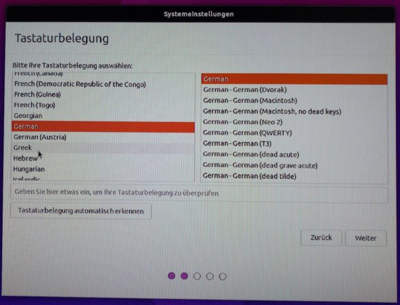 tastaturbelegung bei Ubuntu 20.10 für Raspberry Pi auswählen