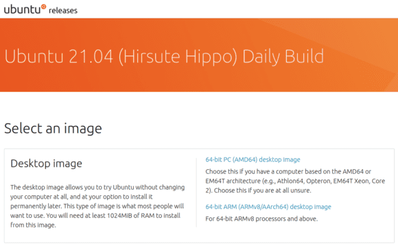 Ubuntu 21.04 Hirsute Hippo – Daily Build