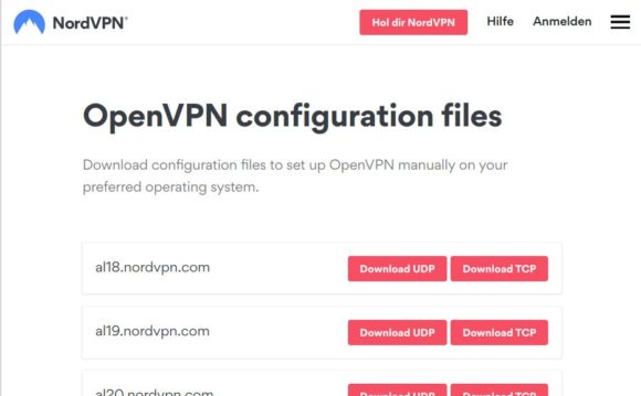 Virtual Private Network mittels ovpn-Dateien einrichten