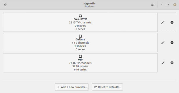 Hypnotix mit mehrere TV-Sendern (Quelle: linuxmint.com)