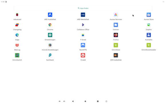 Ein paar Apps auf Android 11 für den Raspberry Pi installiert
