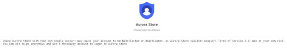 Vorsicht beim Aurora Store!