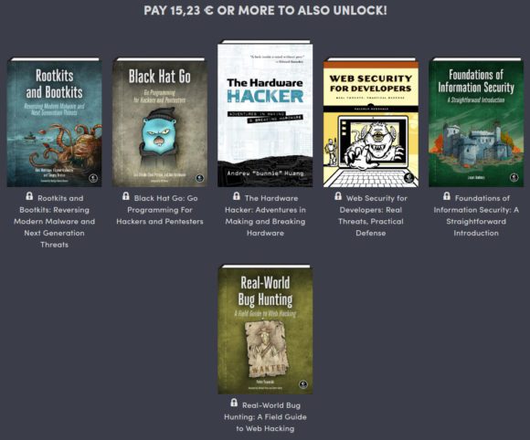 Für 15 Euro bekommst Du alle Bücher aus dem Bundle Hacking 101