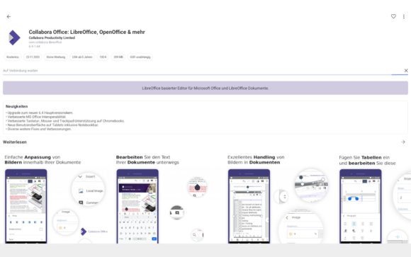 Collabora Office (LibreOffice) auf Android 11 / Raspberry Pi installieren
