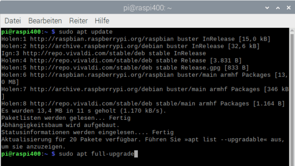 Komplettes Upgrade beim Raspberry Pi OS