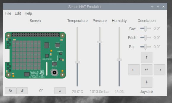 Auf dem Raspberry Pi 400 mit dem Sense-HAT-Emulatorexperimentieren