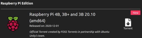 Ubuntu Unity 20.10 für Raspberry Pi via FOSS Torrents herunterladen