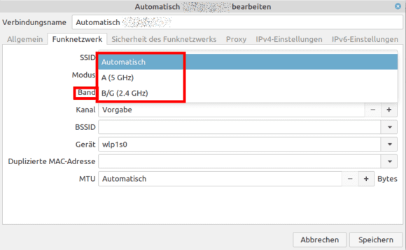 2,4 GHz oder 5 GHz – das Band manuell festlegen