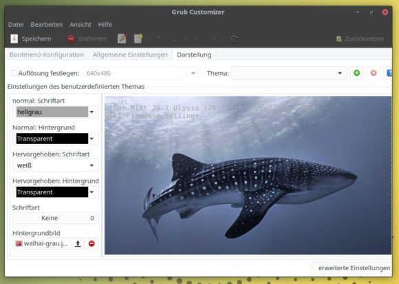 Mit Grub Customizer das Aussehen des Bootloaders individualisieren