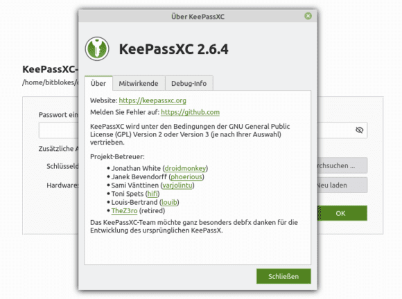 KeePassXC 2.6.4 ist veröffentlicht