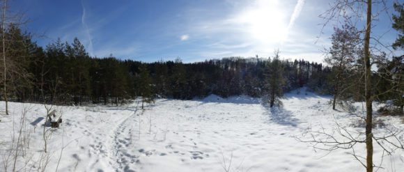 Alter Steinbruch im Winter