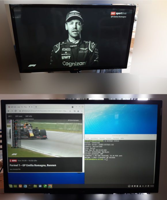 F1 live via SRF (Imola)