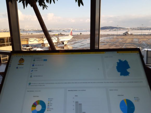 Am Flughafen in Istanbul mit NordVPN nach Deutschland verbunden