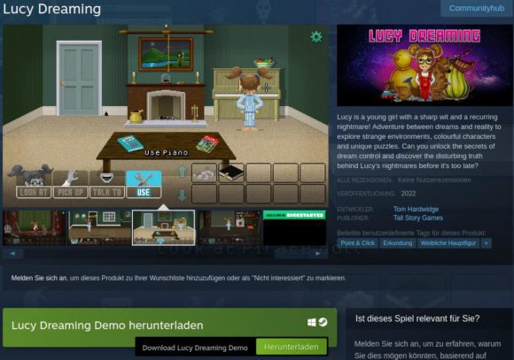 Demo von Lucy Dreaming verfügbar