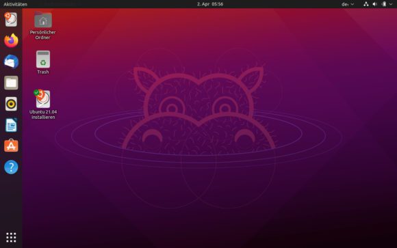 Upgrade auf Ubuntu 21.04 Hirsute Hippo ist ab sofort möglich