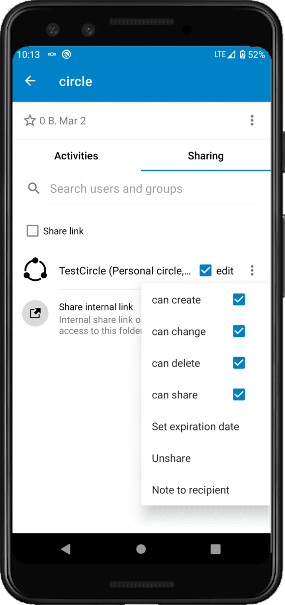 Ablaufdatum bei Nextcloud Android-Client 3.16 setzen (Quelle: nextcloud.com)