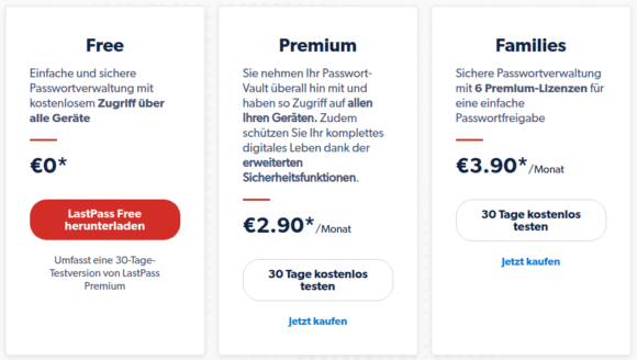 LastPass Free – für eine kostenlose Version üppig bestückt