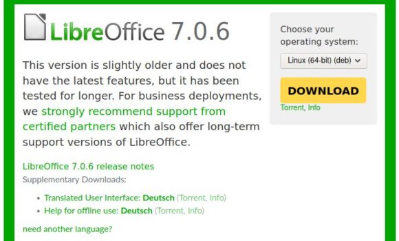 LibreOffice 7.0.6 ist verfügbar