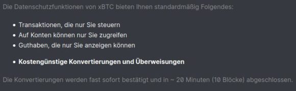 Die Vorteile von xBTC