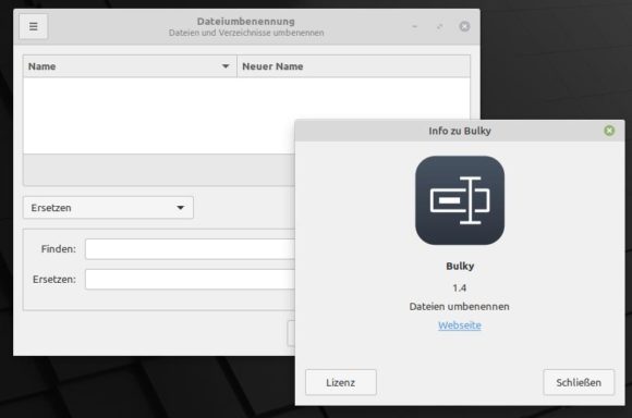 Bulky in Linux Mint 20.2 Uma