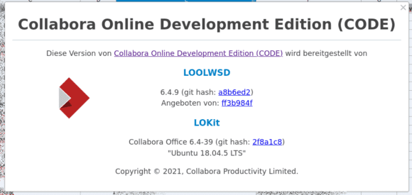 Collabora Online 6.4.9 / CODE