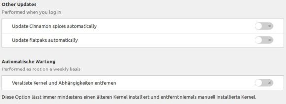 Automatische Updates für Flatpaks und Cinnamon Spices