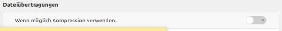 Wenn möglich Kompression verwenden