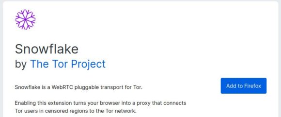 Snowflake gibt es als Erweiterung für Firefox und Chrome