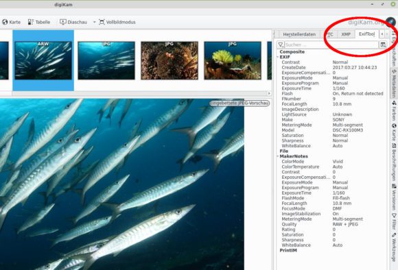 digikam 7.3 mit Unterstützung für ExifTool