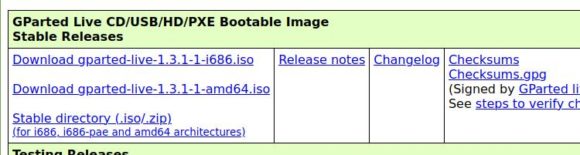 GParted Live 1.3.1-1 ist verfügbar