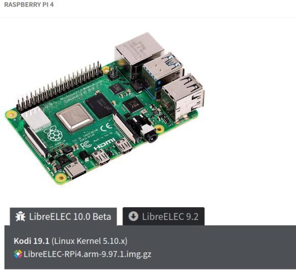 Du kannst LibreELEC 10 mit Kodi 19 auf dem Raspberry Pi 4 testen