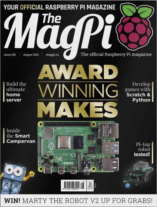 Viele spannende Artikel findest Du im MagPi 108