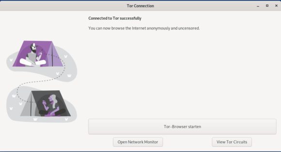 Mit Tor verbunden – Tor Browser öffnen?