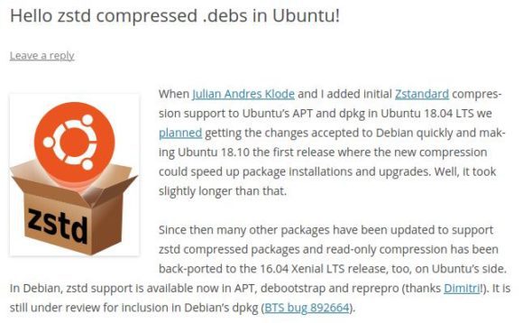 zsdt-Komprimierung kommt mit Ubuntu 21.10