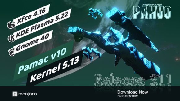 Manjaro 21.1.0 Pahvo ist veröffentlicht (Quelle: manjaro.org)